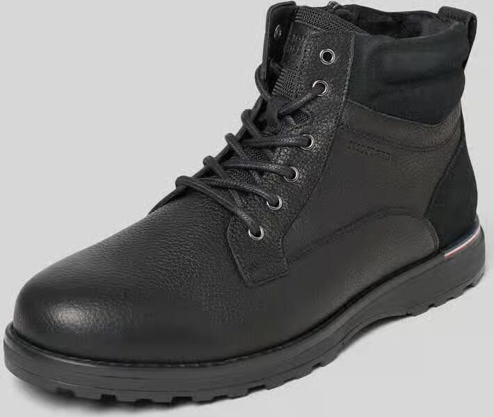 Tommy Hilfiger Veterschoenen CORPORATE W LTH LACE BOOT veterenkellaars met siernaden en aantreklus - Foto 3