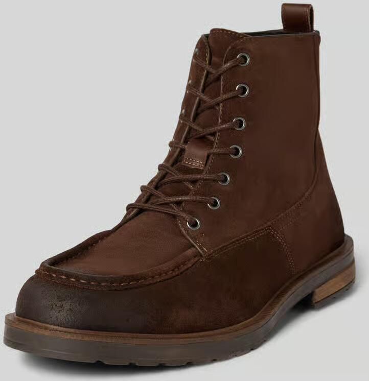 Tommy Hilfiger Veterschoenen CLEATED HILFIGER W SDE MOC BOOT veterenkellaars met modieuze mocassinnaad - Foto 9
