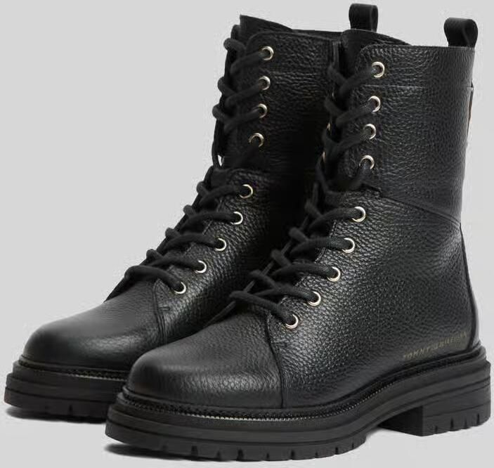 Tommy Hilfiger Veterlaars van echt rundleer