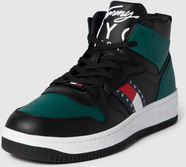 Tommy Jeans High top sneakers met contrastgarnering