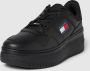 Tommy Jeans Leren sneakers met plateauzool model 'RETRO BASKET' - Thumbnail 2