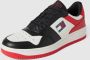 TOMMY JEANS Tommy Hilfiger TJ Basket heren sneaker Zwart rood - Thumbnail 4