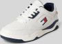 Tommy Hilfiger Sportieve witte vetersneakers met contrastdetails en logoprint Multicolor Heren - Thumbnail 6