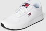 Tommy Hilfiger Sportieve witte vetersneakers met contrastdetails White Heren - Thumbnail 5