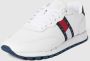 TOMMY JEANS Tommy Hilfiger Leather Runner TJM Essentials Heren Sneakers Wit - Thumbnail 8