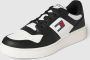 Tommy Hilfiger TJM Retro Basket Essential Sneakers Heren Zwart Ecru - Thumbnail 2