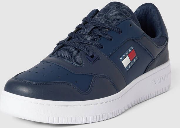 Tommy Hilfiger Retro Basket leren heren sneakers Blauw Echt leer Uitneembare zool - Foto 6