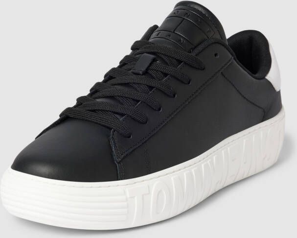 TOMMY JEANS Plateausneakers LEATHER OUTSOLE met contrastafwerking vrijetijdsschoen halve schoen veterschoen - Foto 5