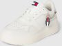 Tommy Jeans Witte Leren Platform Sneakers met Veters White Dames - Thumbnail 4