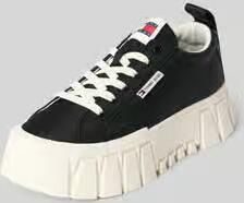 Tommy Jeans Low Top sneaker van echt leer model 'FLATFORM CHUNKY SNEAK'