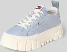 Tommy Jeans Low Top sneaker van echt leer model 'FLATFORM CHUNKY SNEAK'