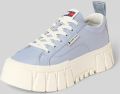 Tommy Jeans Low-top sneakers in leerlook model 'FLATFORM CHUNKY SNEAK' - Lichtblauw