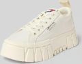 Tommy Jeans Low-top sneakers in leerlook model 'FLATFORM CHUNKY SNEAK' - Offwhite