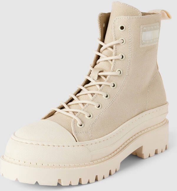 Tommy Jeans Veterboots met labelpatch model 'CANVAS'