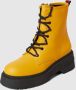 Tommy Hilfiger Gele Leren LaceUp Platform Enkellaarzen - Thumbnail 2