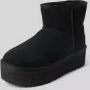 UGG Vachtlaarzen Dames W Classic Ultra Mini Platform Maat: 41 Materiaal: Suède Kleur: Zwart - Thumbnail 4