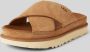 UGG Slippers Dames W Goldenstar Cross Slide Maat: 36 Materiaal: Suède Kleur: Cognac - Thumbnail 4