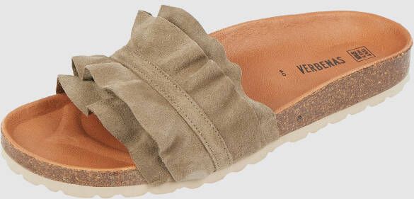 Verbenas Slippers van suède model 'Rocio'