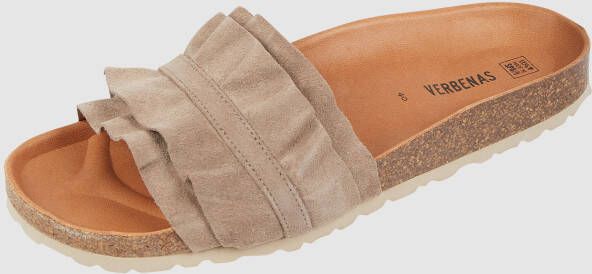 Verbenas Slippers van suède model 'Rocio'