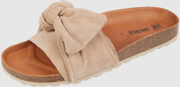 Verbenas Slippers van suède model 'Roxy'
