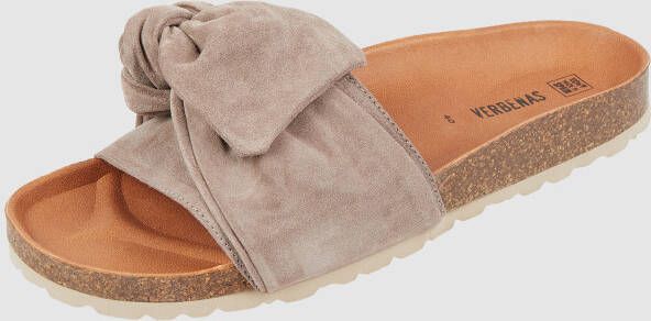 Verbenas Slippers van suède model 'Roxy'