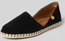 Verbenas Espadrilles van leer met labelpatch model 'CARMEN'