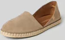Verbenas Espadrilles van leer met labelpatch model 'CARMEN'