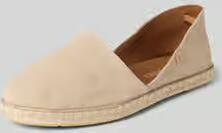 Verbenas Espadrilles van leer met labelpatch model 'CARMEN'