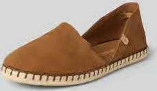 Verbenas Espadrilles van leer met labelpatch model 'CARMEN'