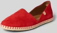 Verbenas Espadrilles van leer met labelpatch model 'CARMEN'