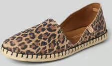 Verbenas Espadrilles van leer met labelpatch model 'CARMEN'