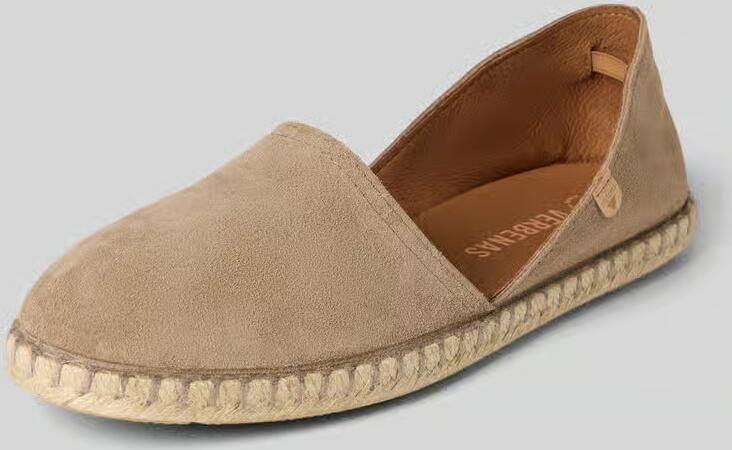 Verbenas Espadrilles van leer met labelpatch model 'CARMEN'