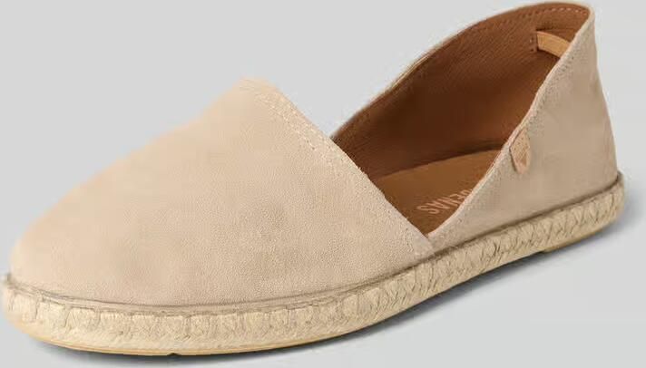 Verbenas Espadrilles van leer met labelpatch model 'CARMEN'