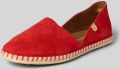 Verbenas Espadrilles van leer met labelpatch model 'CARMEN' - Rood