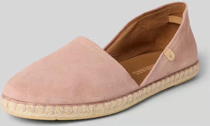 Verbenas Espadrilles van leer met labelpatch model 'CARMEN'