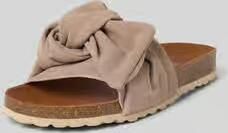 Verbenas Instappers van echt leer met sierstrik model 'Roxy'