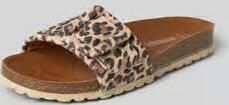 Verbenas Slippers van leer met doornsluiting model 'REIKO'