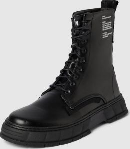 Viron Veterboots met vetersluiting model 'Black Apple'