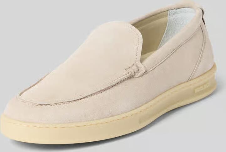 Woolrich Slip-on sneakers van Leer met Rubberzool