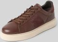 Woolrich Sneakers van echt leer model 'Classic Court' - Donkerbruin