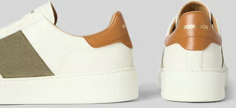 Woolrich Sneakers van leer met vetersluiting - Foto 2