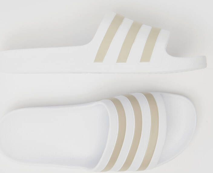 Adidas adilette aqua slippers wit goud heren
