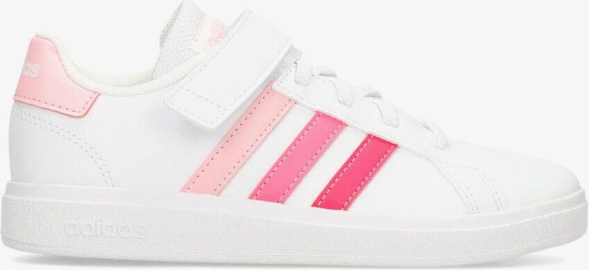 Adidas grand court 2.0 sneakers wit roze kinderen