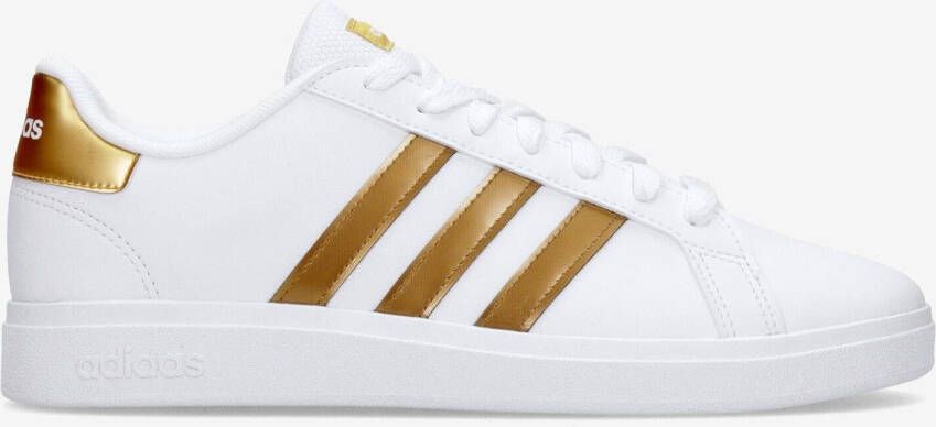 Adidas grand court sustainable lifestyle sneakers wit kinderen