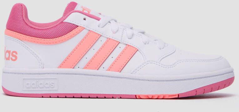 Adidas hoops 3.0 sneakers wit roze kinderen