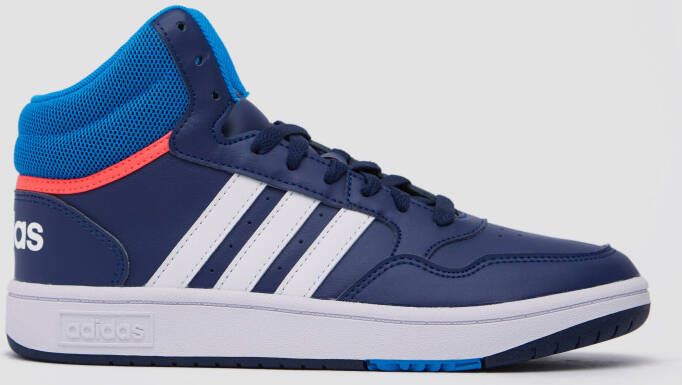 Adidas hoops mid 3.0 sneakers blauw oranje kinderen