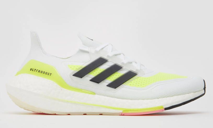 Adidas ultraboost 21 hardloopschoenen wit geel heren