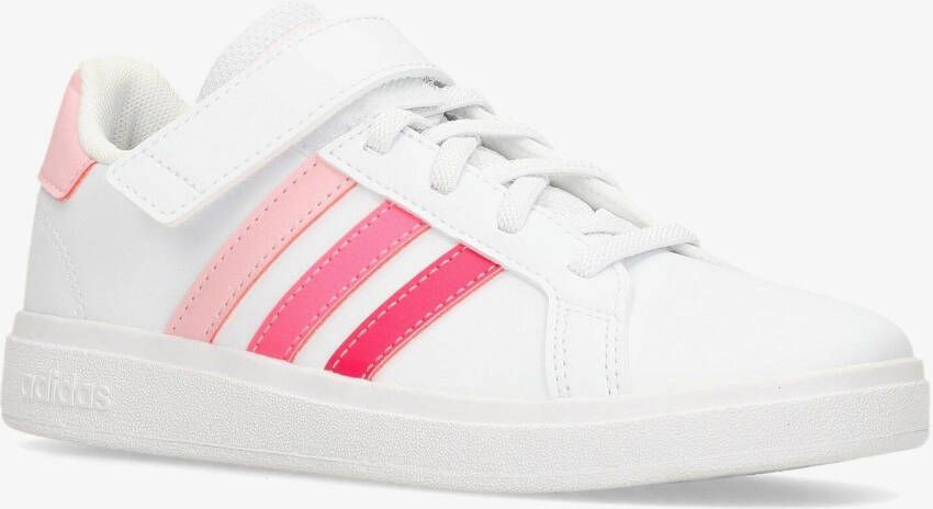 Adidas grand court 2.0 sneakers wit roze kinderen
