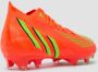 Adidas Predator Edge.1 Firm Ground Voetbalschoenen Solar Red Team Solar Green Core Black - Thumbnail 9