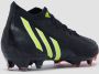 Adidas Predator Edge.1 Gras Voetbalschoenen (FG) Zwart Geel Rood - Thumbnail 5